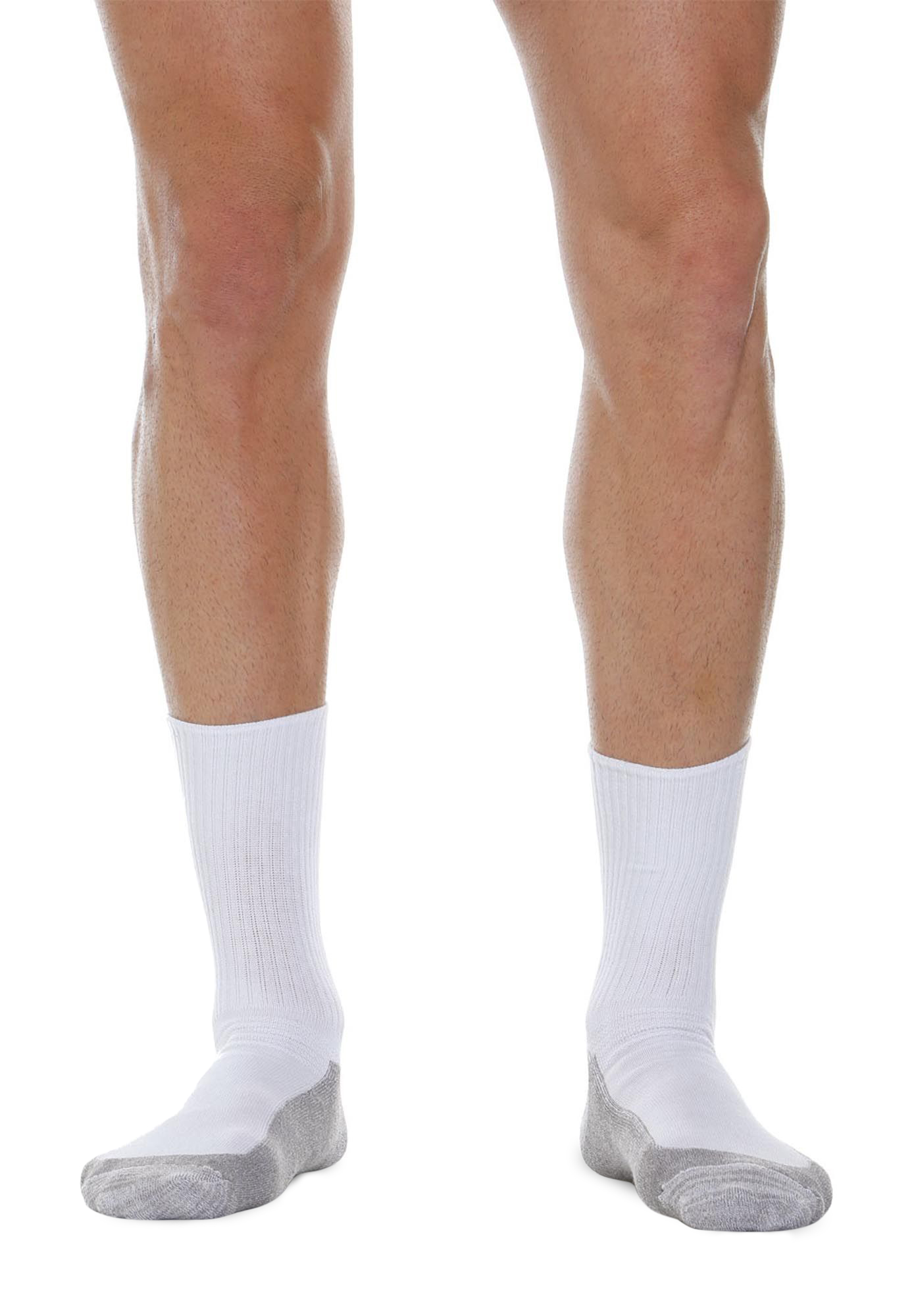 DR.Socks 4 Paia Calzini Alti In Bambù Per Diabetici – Antiscivolo – Extra Larghi Per Gambe Gonfie - 4